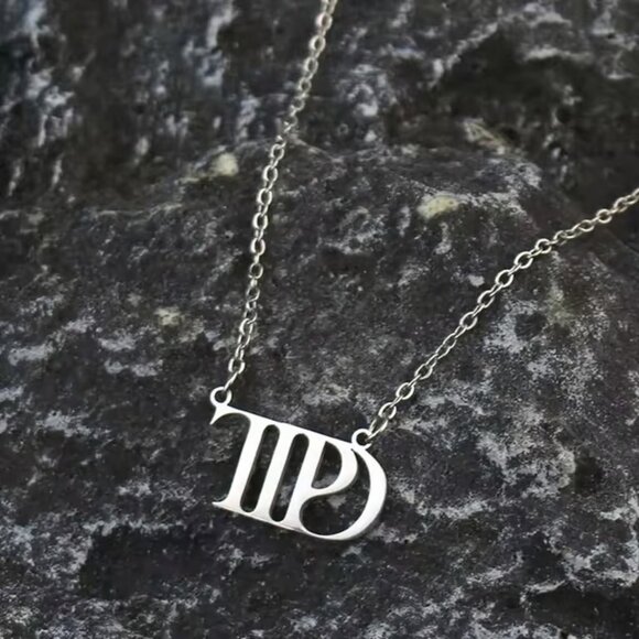 NEW Taylor Swift Inspired TTPD Silver Necklace - Picture 1 of 2